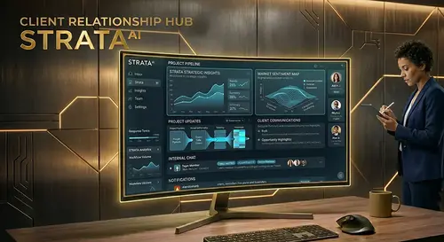 Authentic advisor team discussing complex data mapping on screen