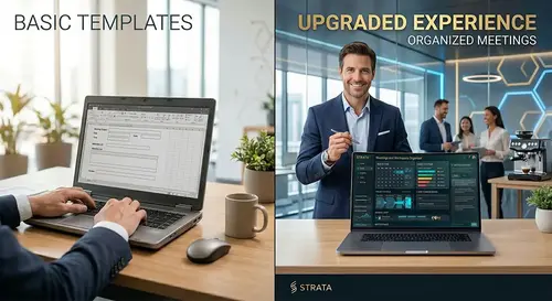 Frustrated advisor struggling with blank screen and slow email templates